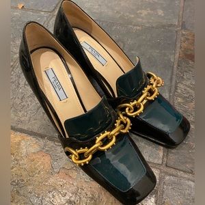 Prada Chain Link Loafer Pump